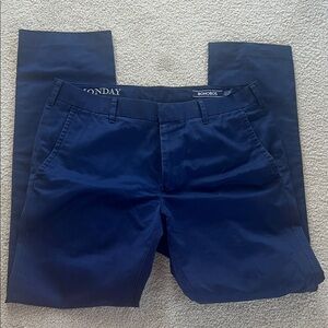 Bonobos Men's Navy blue pants Monday 32/30 slim fit
